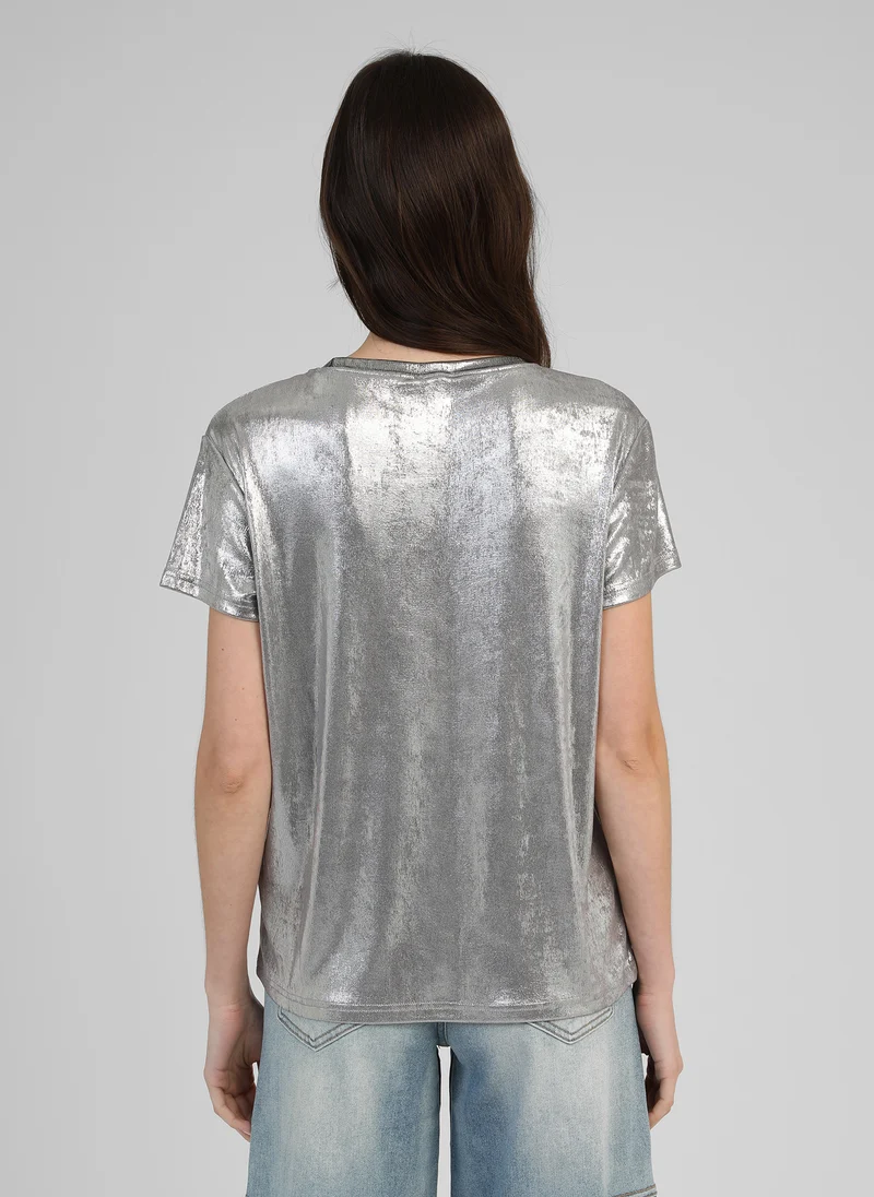 T-SHIRT ALIZA silver