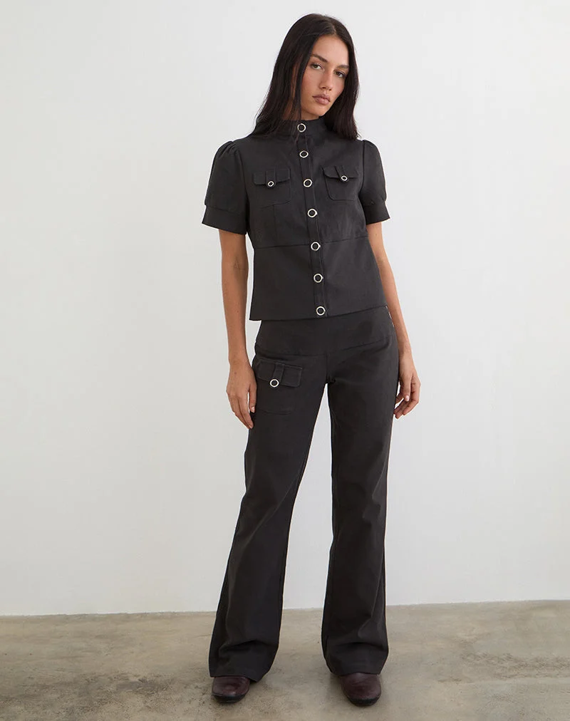 Pantalon Alora Pocket en gris foncé