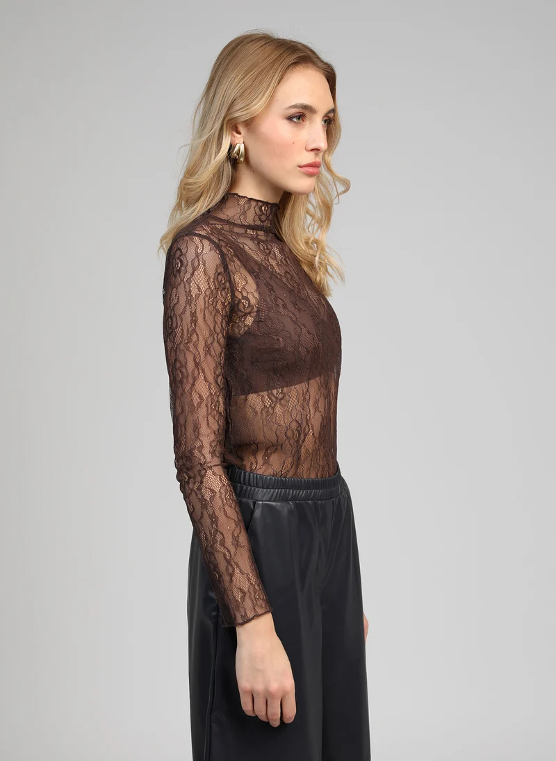 T-SHIRT ALIBANY marron