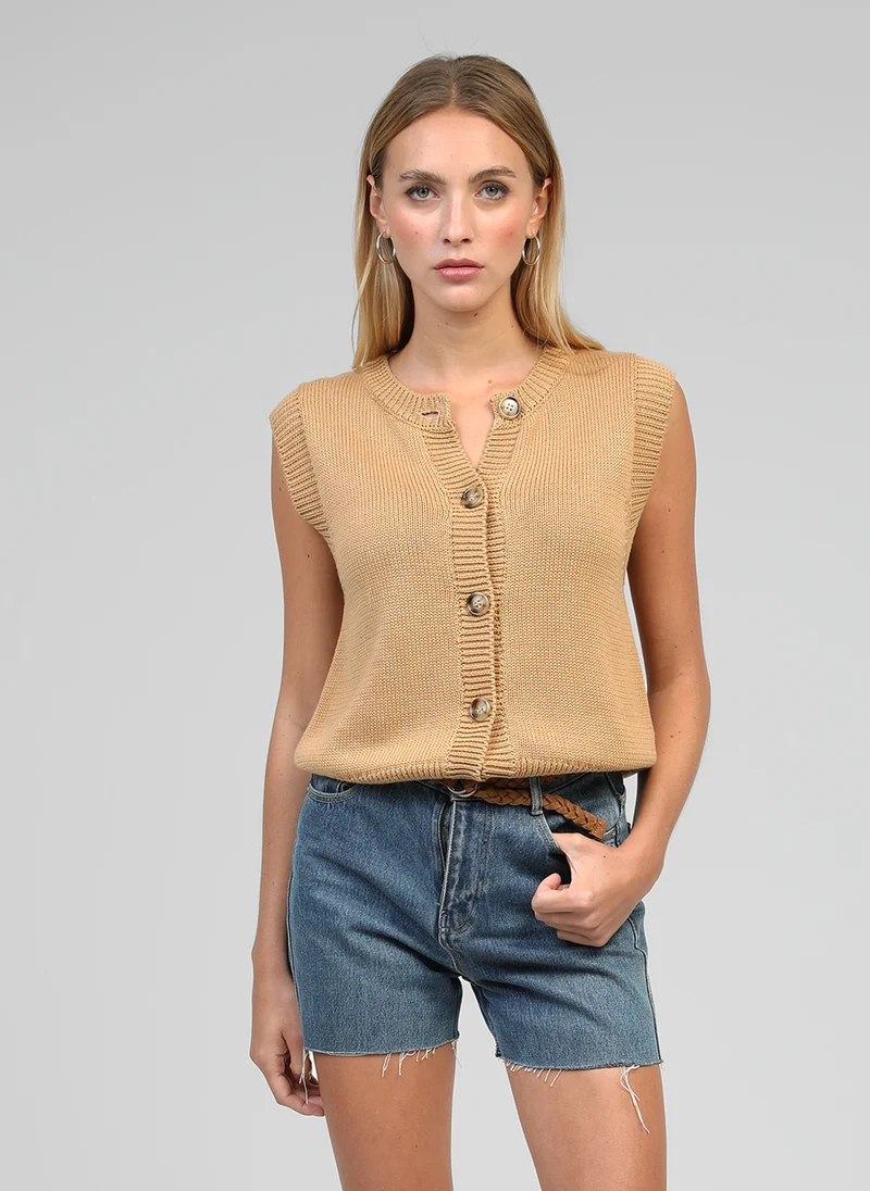 GILET LEVIONA beige