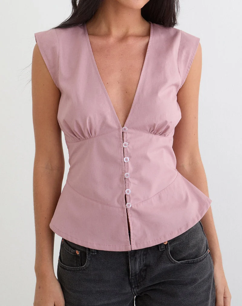 Blouse Devlon en rose poudré