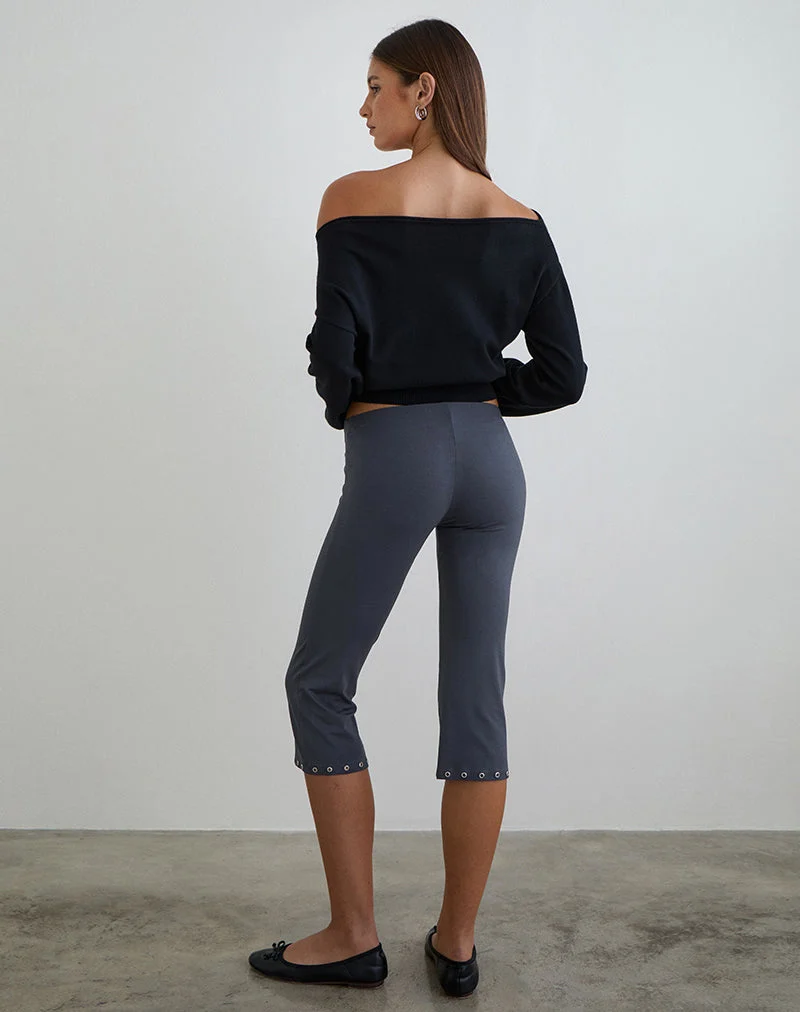Pantalon capri Kyogai en jersey Ocean Storm avec œillets