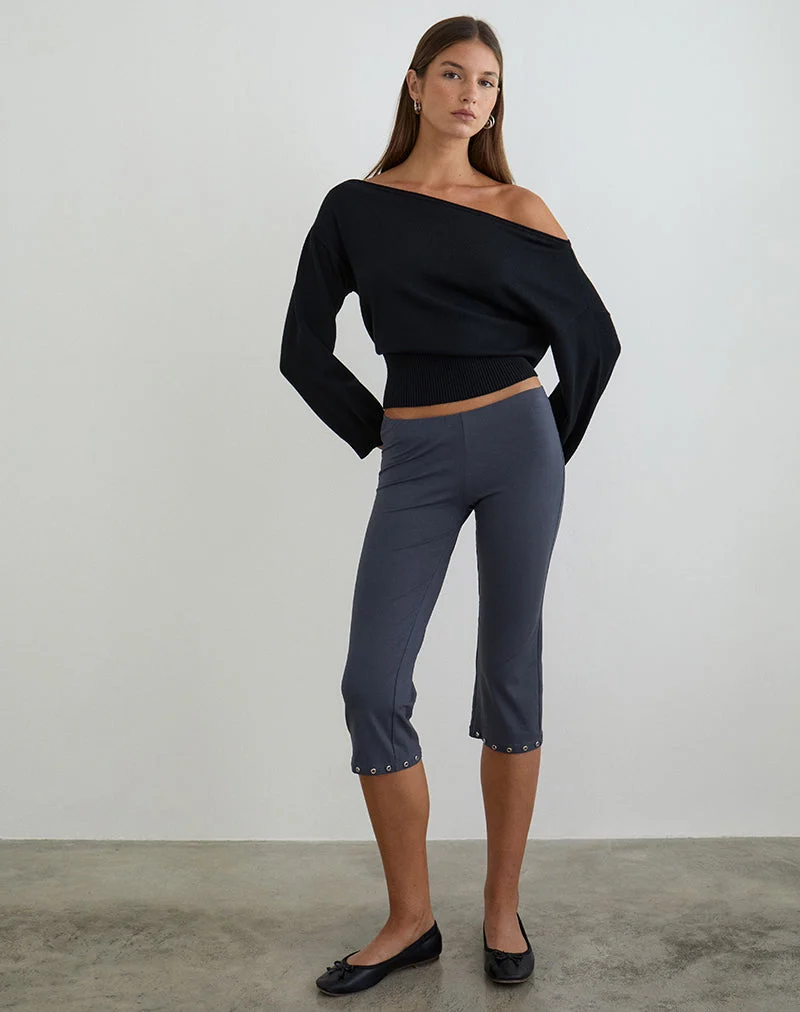 Pantalon capri Kyogai en jersey Ocean Storm avec œillets