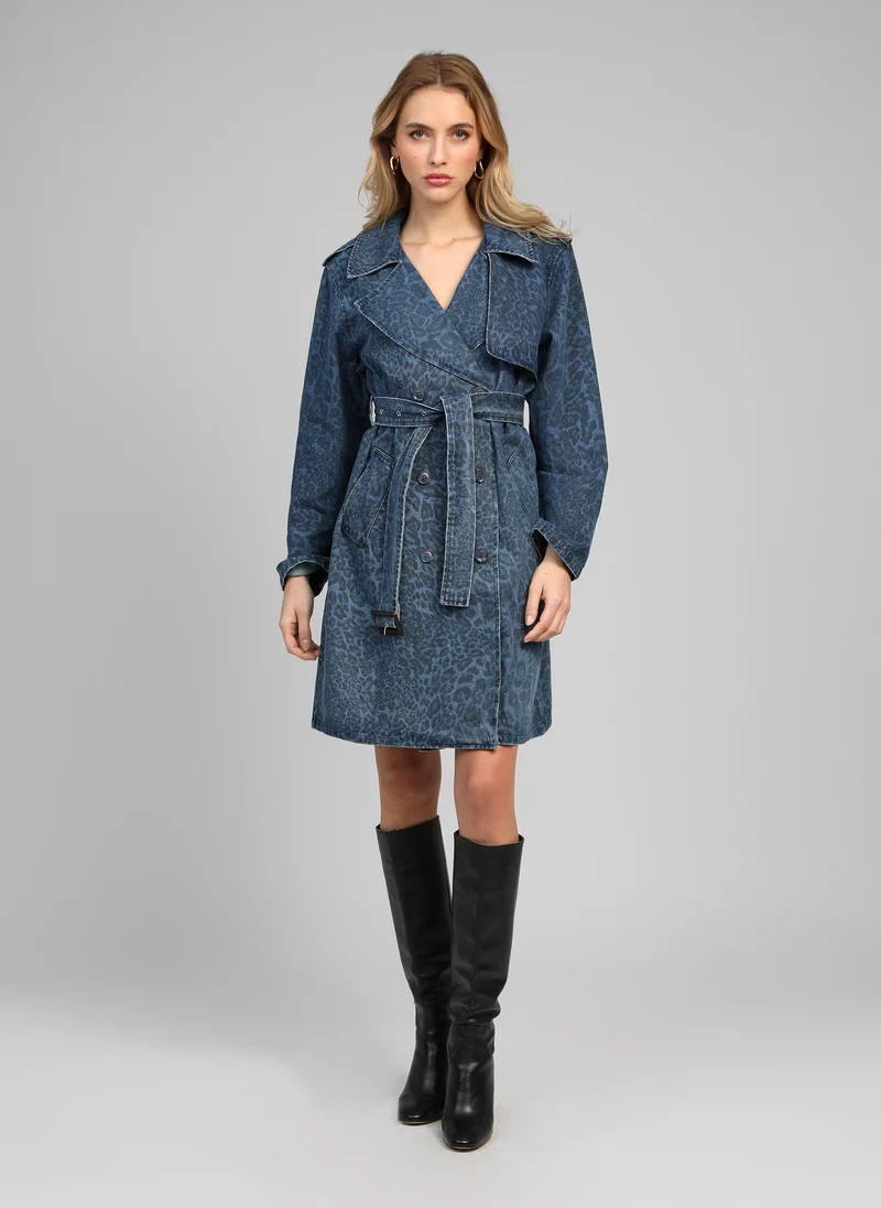 MANTEAU CALIPANTERA denim panthere