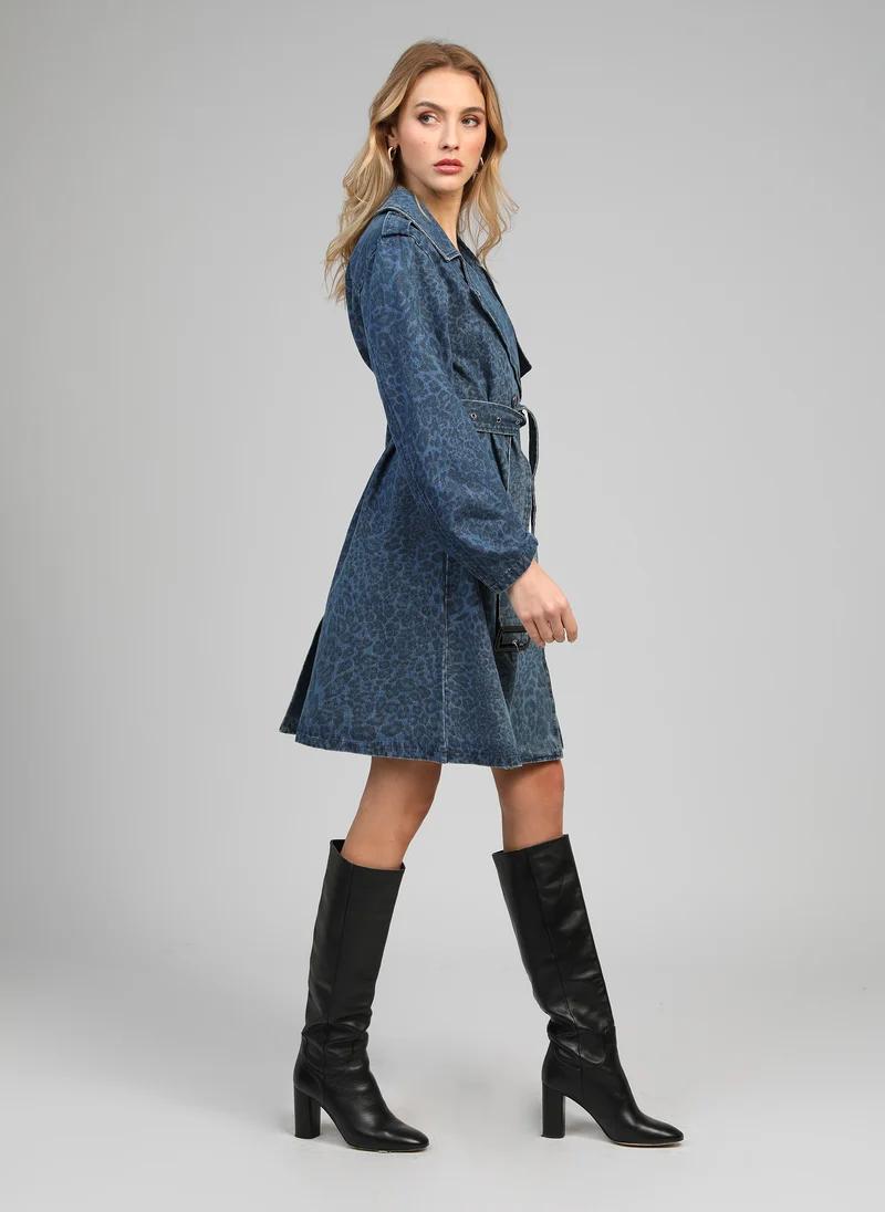 MANTEAU CALIPANTERA denim panthere
