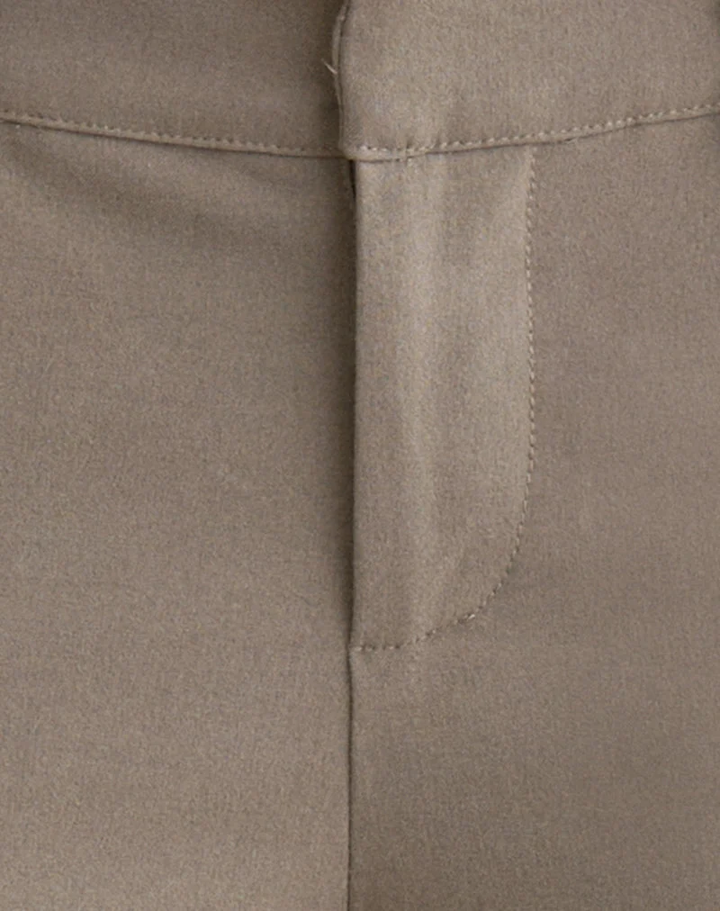 Pantalon Capri Tunian en tailleur taupe clair