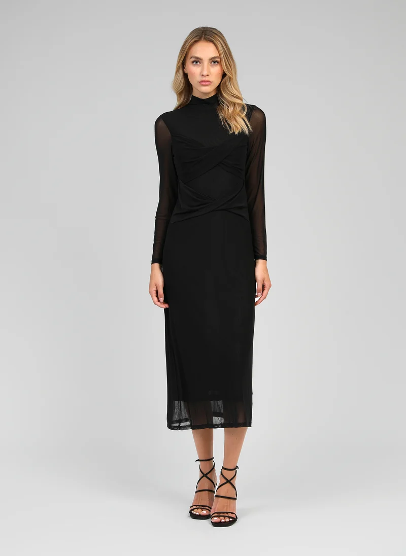 ROBE MIDI EBASILE noir