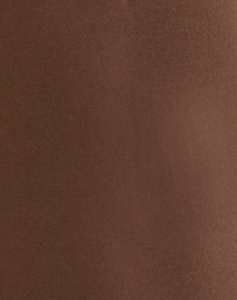 Body Kitty à décolleté plongeant couleur cacao