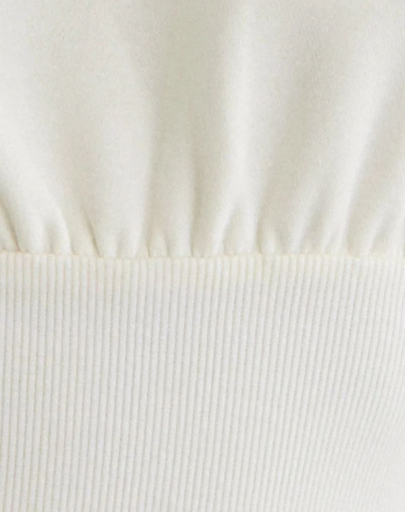 Pull à col en V Bigail, couleur blanc hivernal