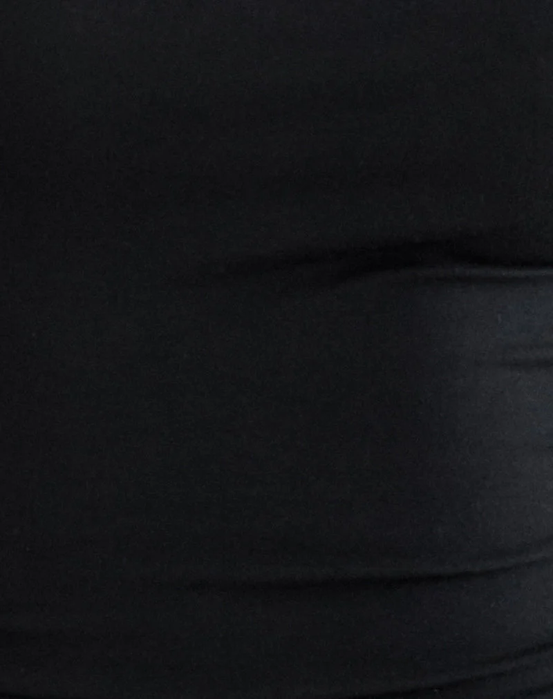 Danama Top asymétrique en jersey noir