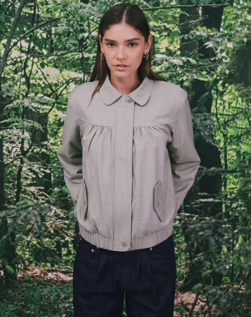 Veste à col Cindari en gris
