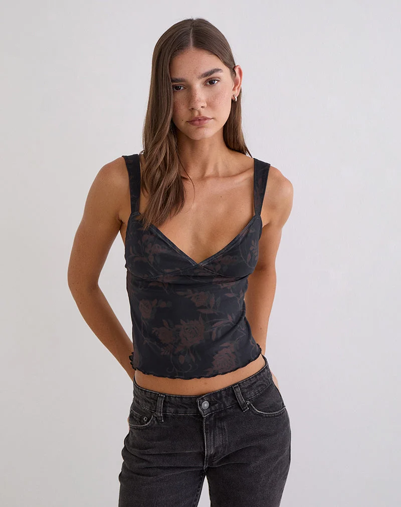 Haut Khory Cami en rose dynamique