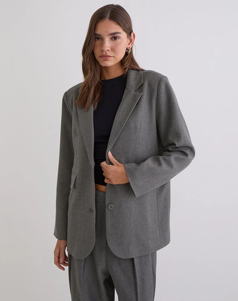 Blazer texturé Maiwa, couleur charbon
