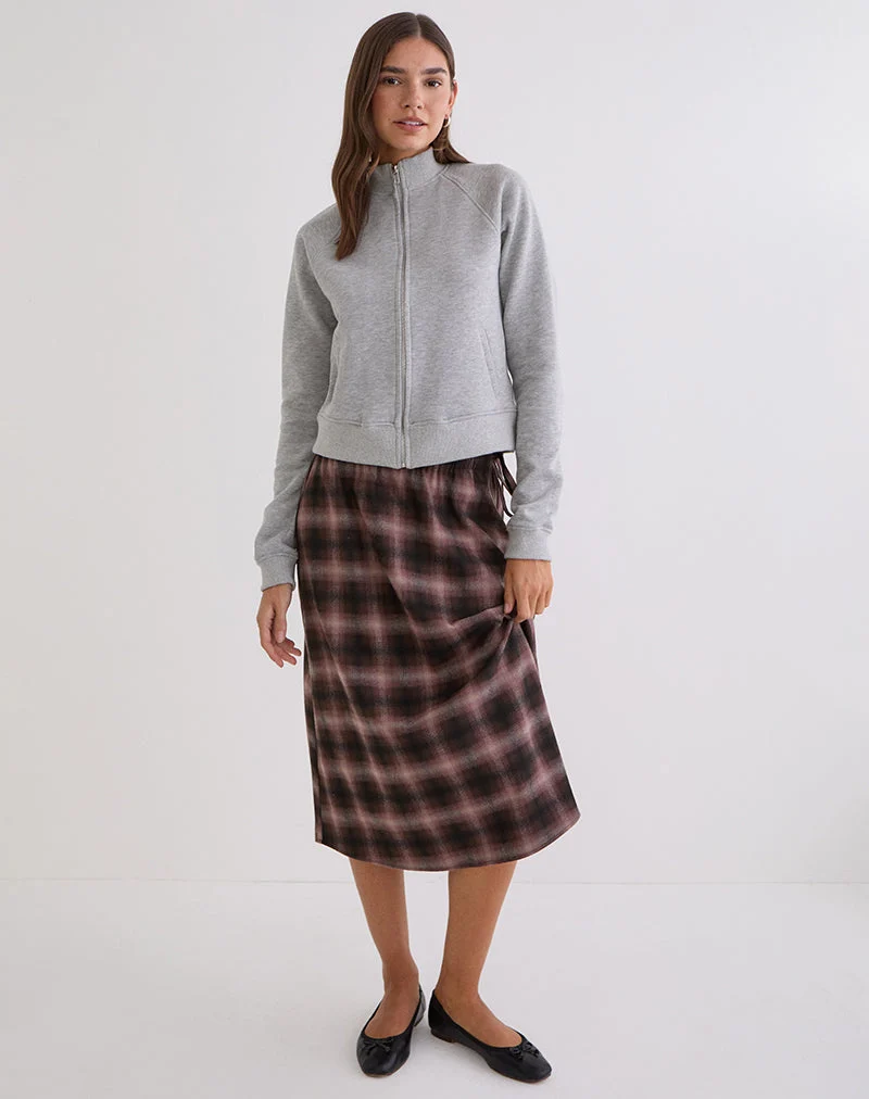 Pull à col roulé Tamayo Zip en gris chiné