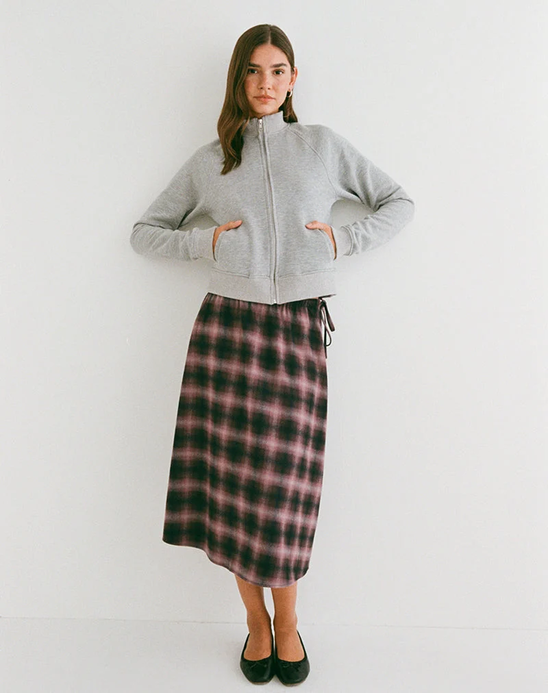Pull à col roulé Tamayo Zip en gris chiné