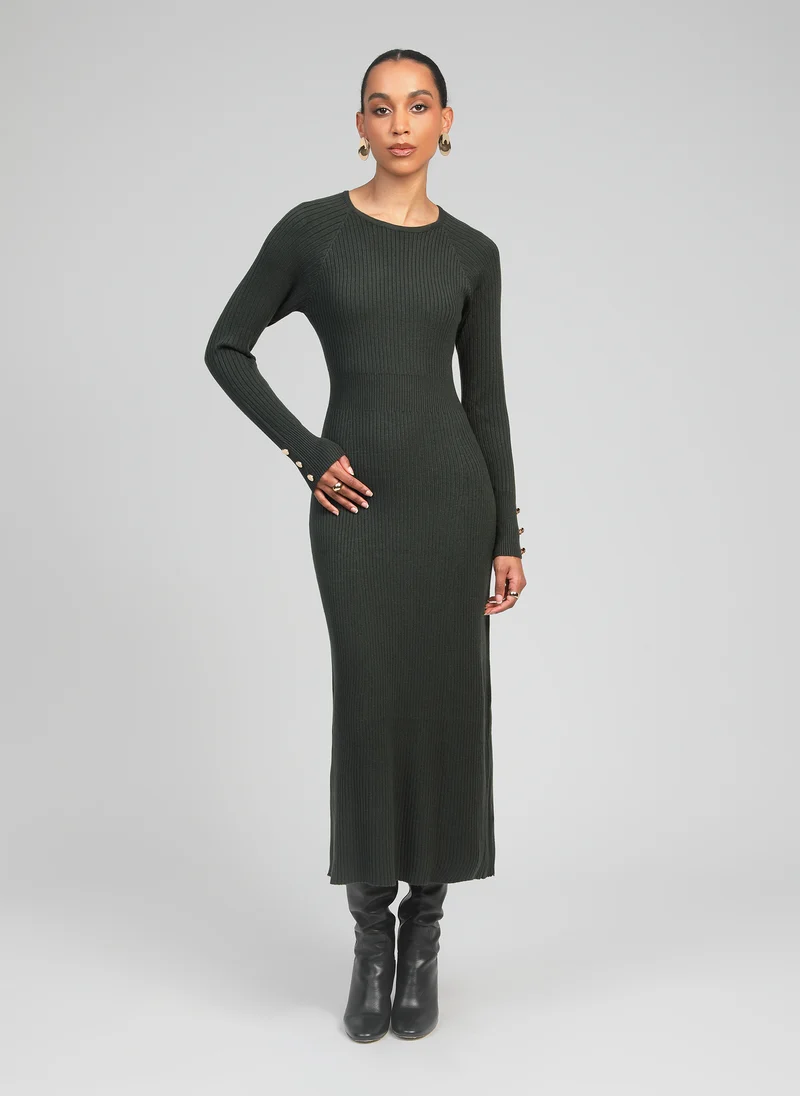 ROBE MIDI NAKA kaki