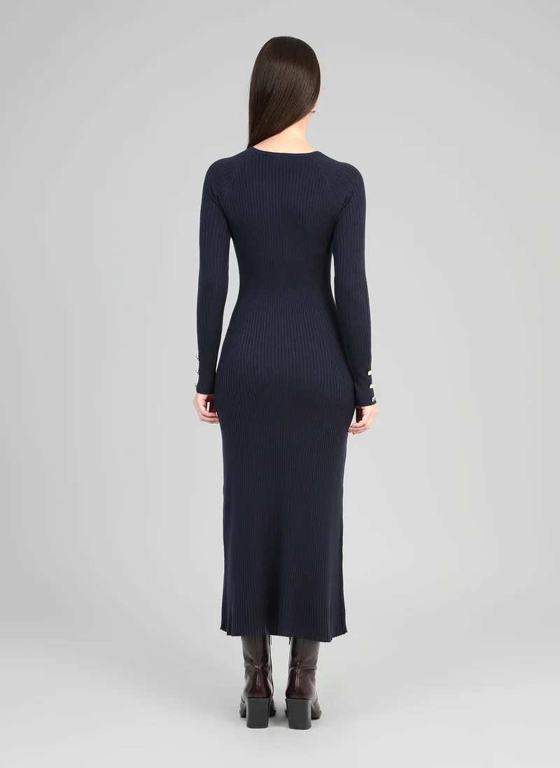 ROBE MIDI NAKA navy