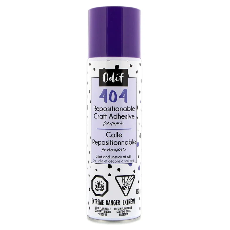 ODIF 404 | Colle repositionnable permanente en spray pour loisirs créatifs | 162g