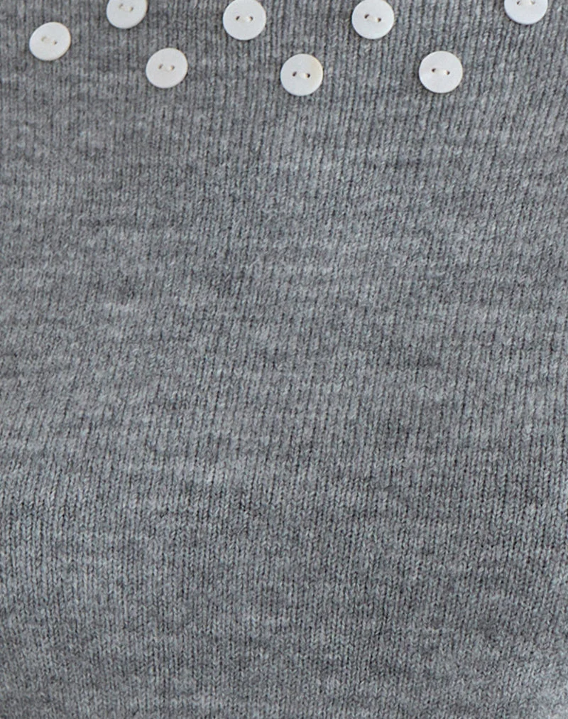 Pull Manahi en maille perlée grise
