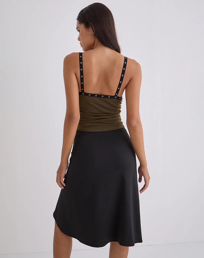 Top Tolani Cami en maille épaisse kaki