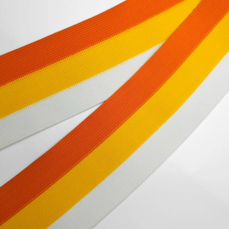 Élastique de ceinture Vintage Sunset | Orange, jaune & blanc