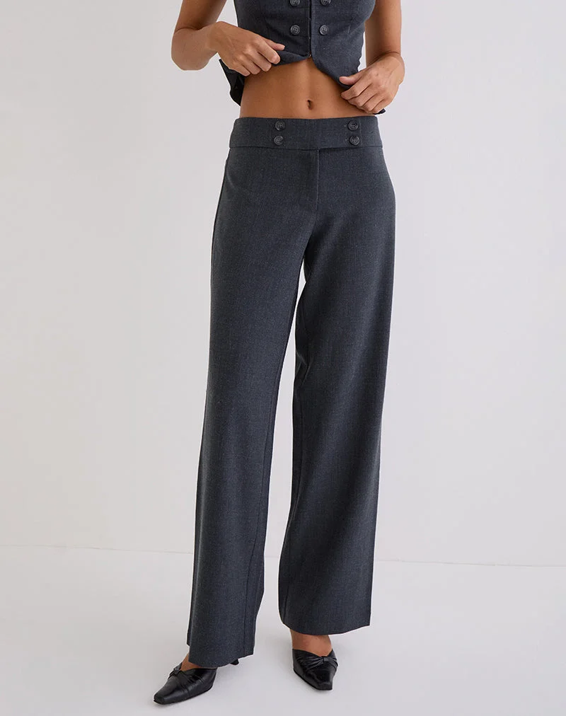 Pantalon large Arisyo en gris bleu sur mesure