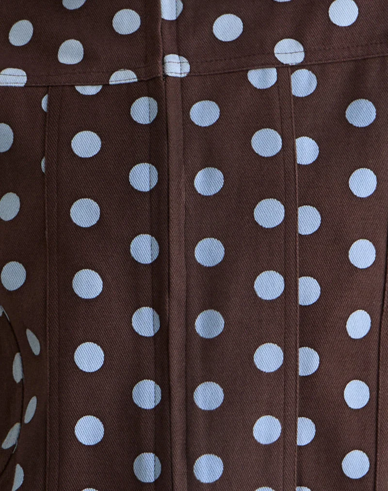 Veste Quorra en marron à pois monochromes