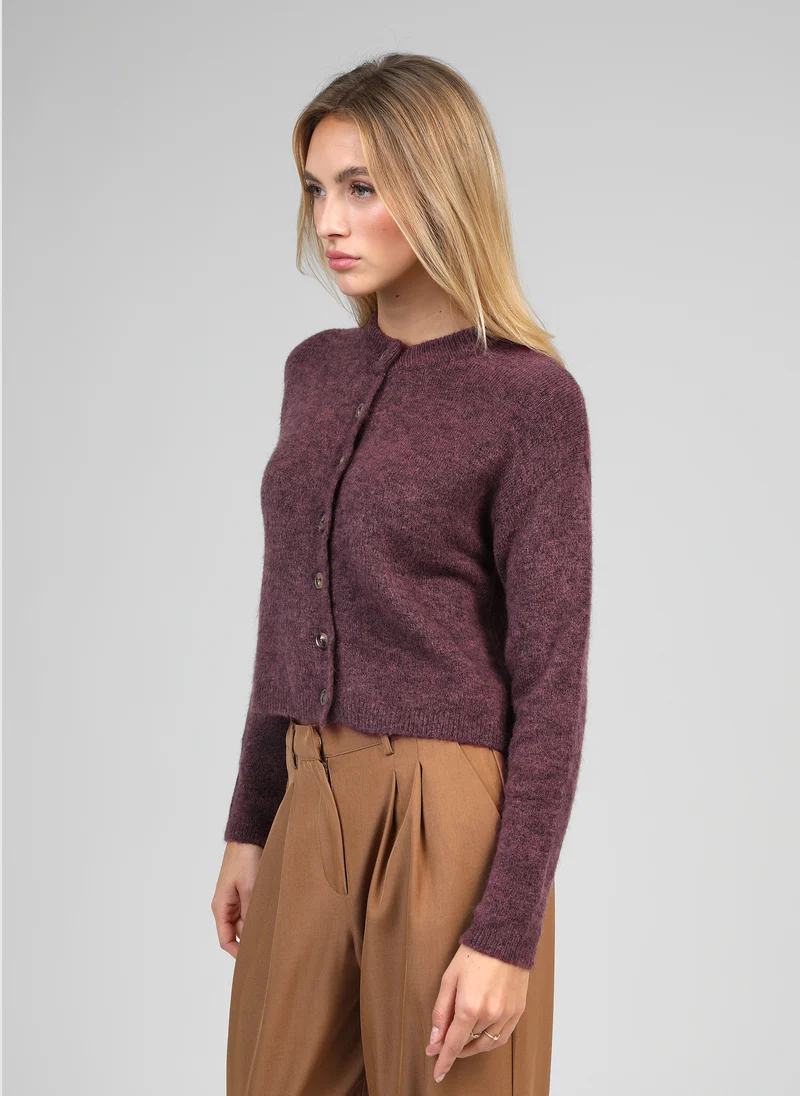 GILET LETIANA figue