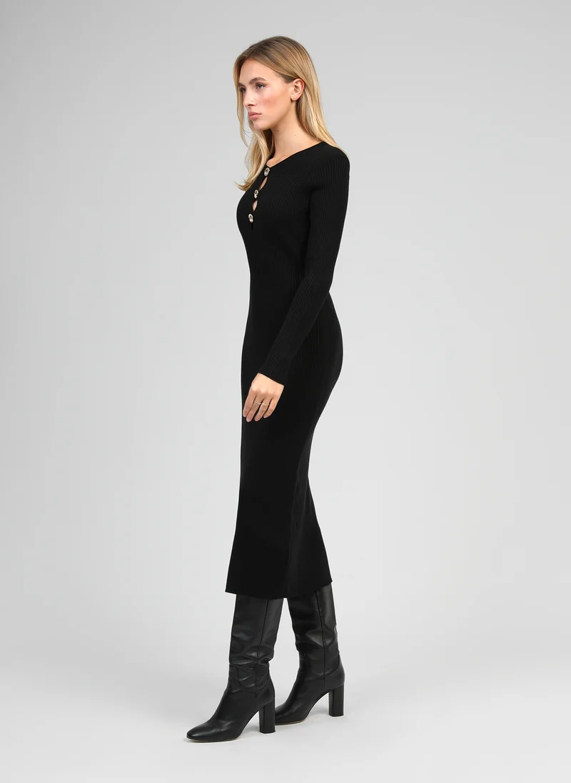ROBE LONGUE NADIA noir