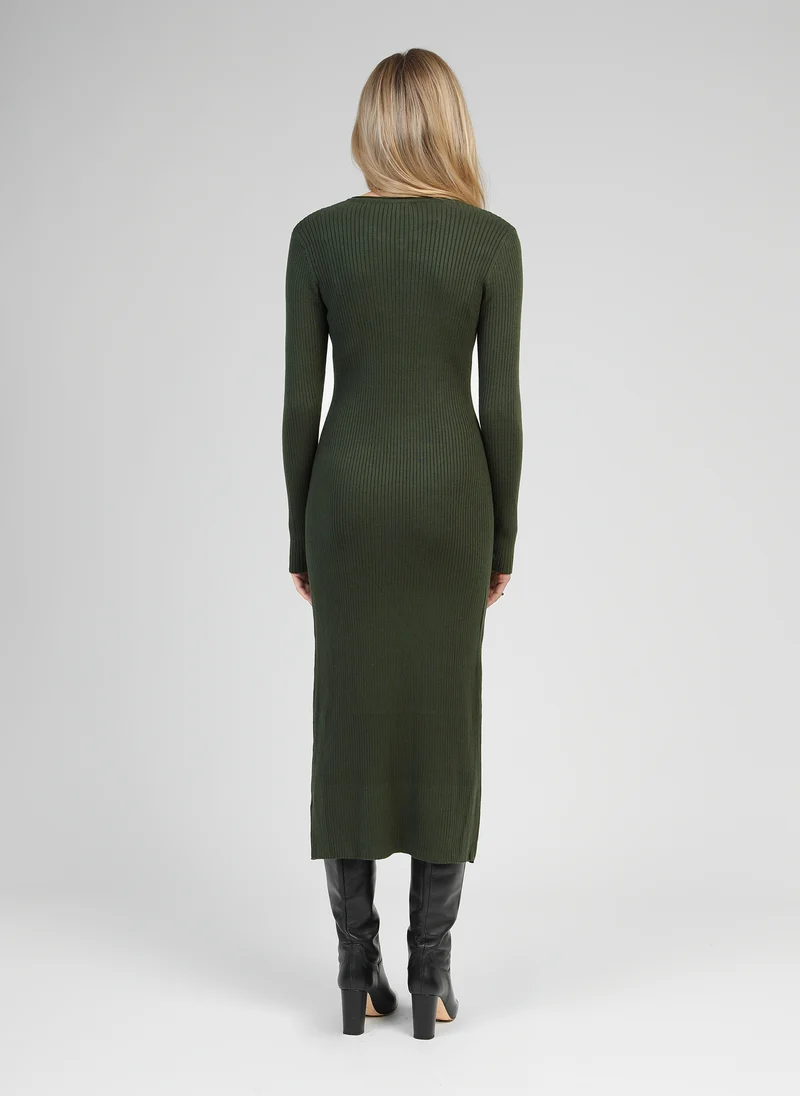ROBE LONGUE NADIA kaki