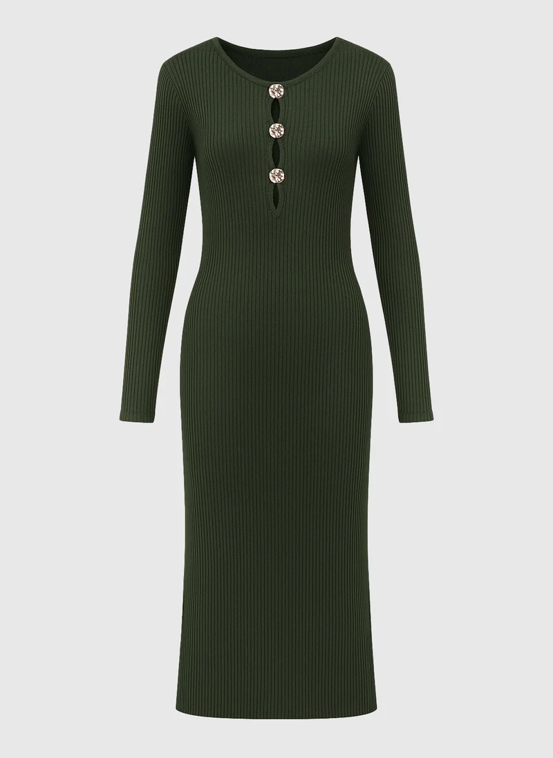 ROBE LONGUE NADIA kaki