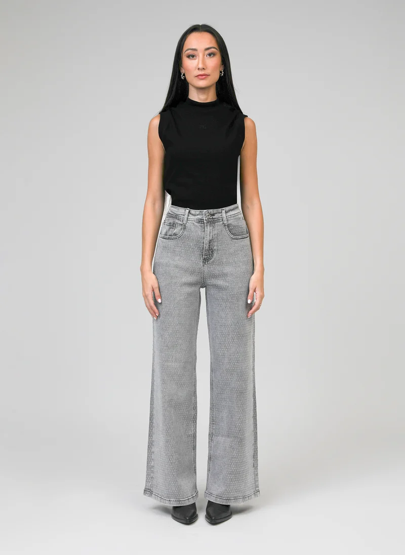 JEAN PAILLETTES gris