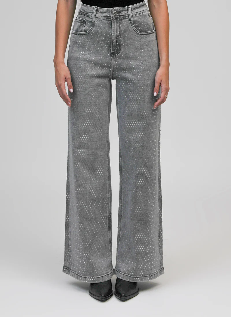 JEAN PAILLETTES gris