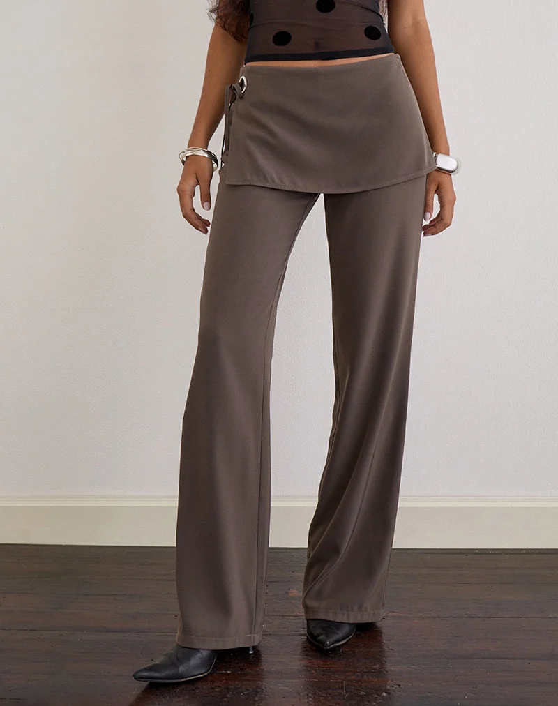 Pantalon Elka Wrap en tailleur Truffle