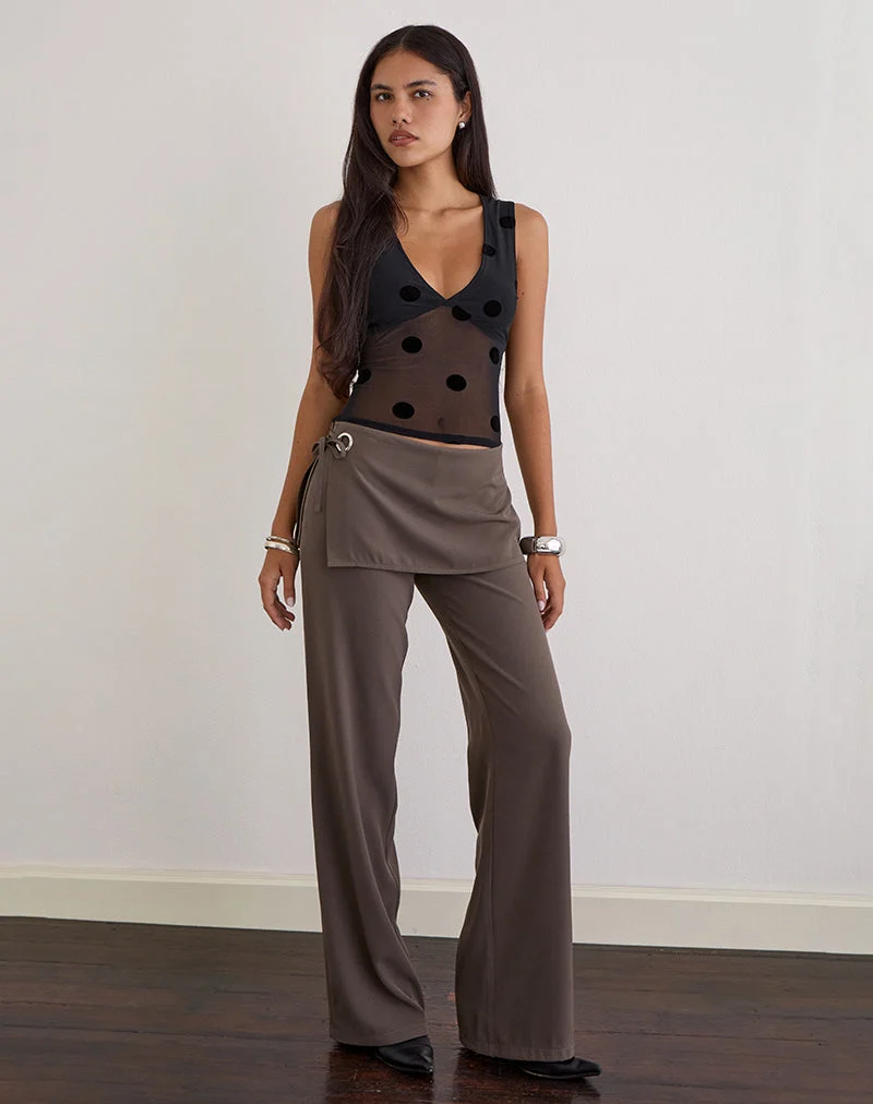 Pantalon Elka Wrap en tailleur Truffle