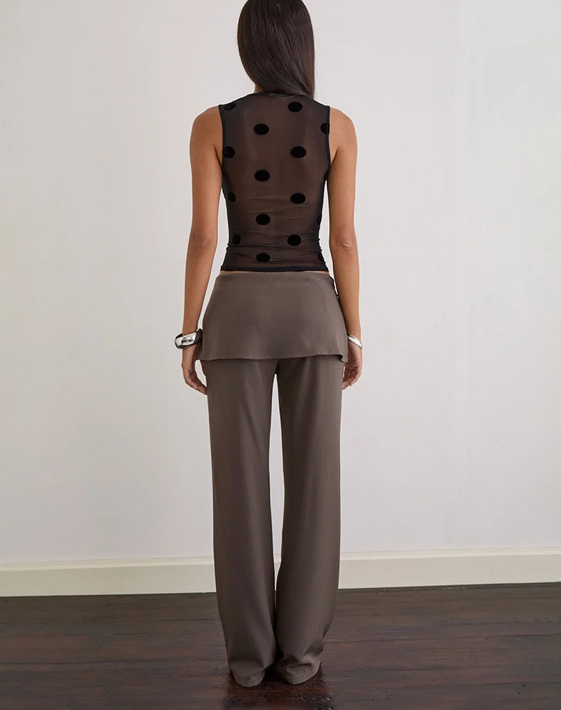 Pantalon Elka Wrap en tailleur Truffle