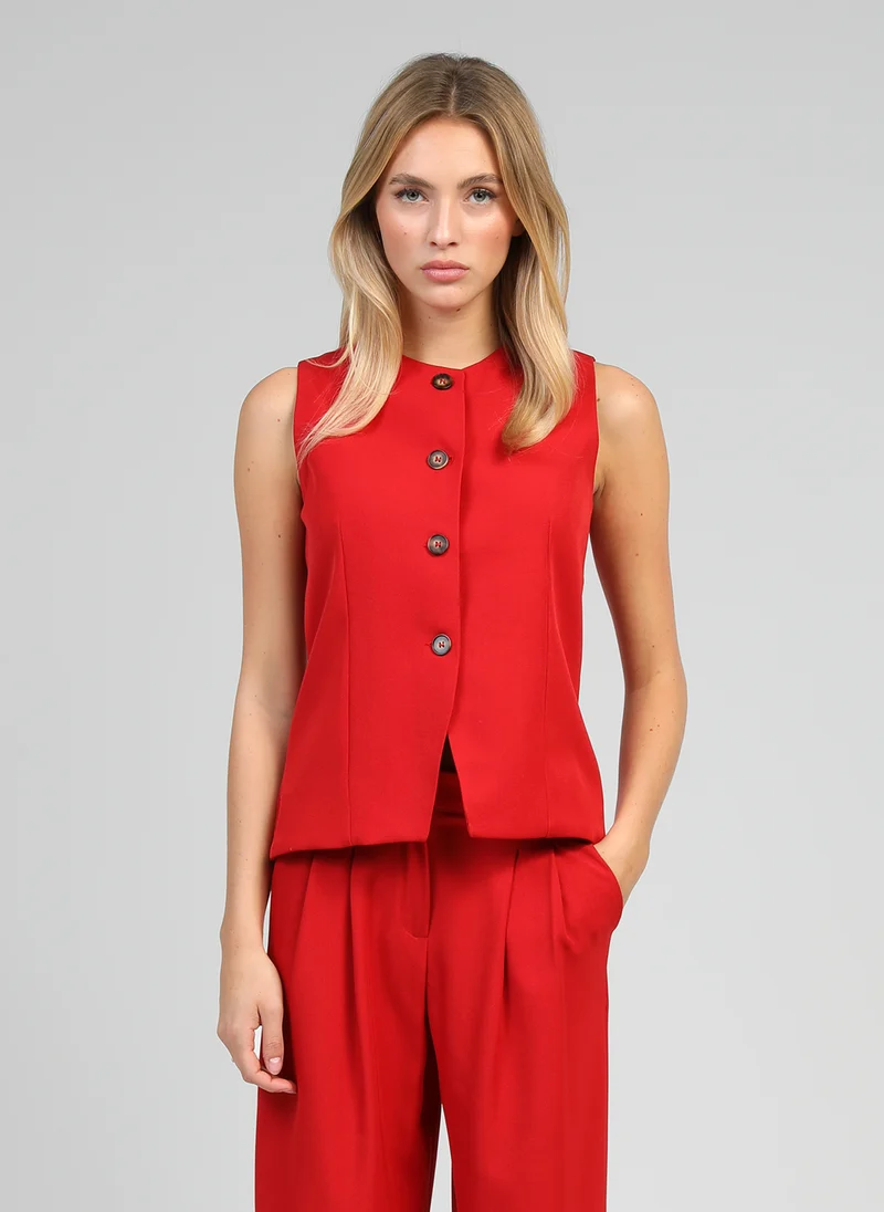 GILET DE COSTUME ZOLA rouge