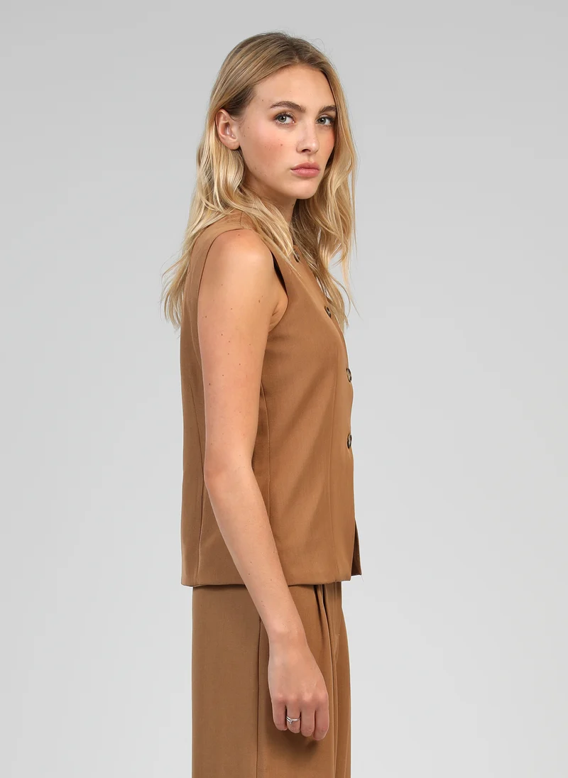 GILET DE COSTUME ZOLA camel