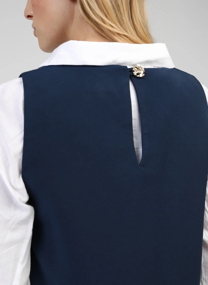 ROBE COURTE MALEO marine