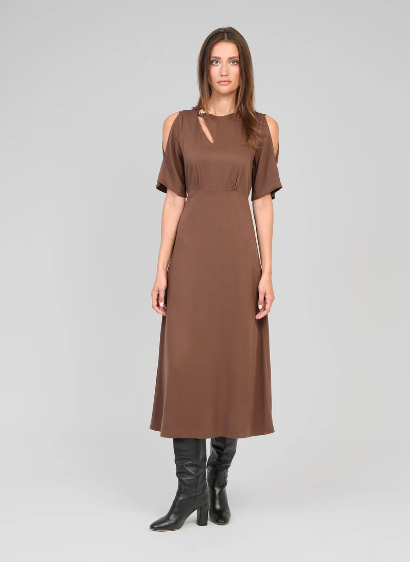 ROBE LONGUE MAELSA marron