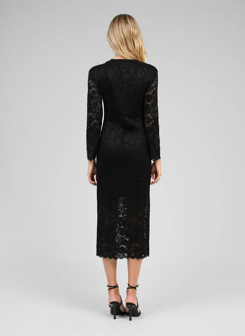 ROBE MIDI EMALIE noir
