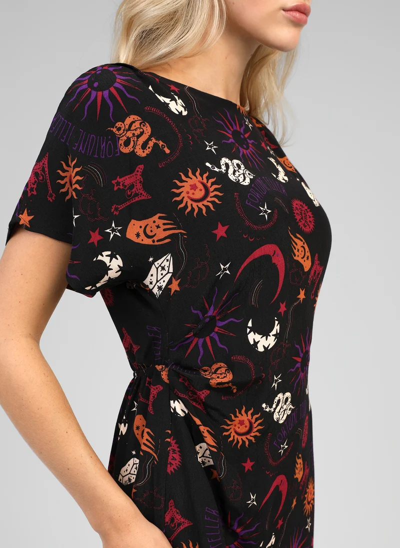 ROBE MIDI MALORA boheme noir
