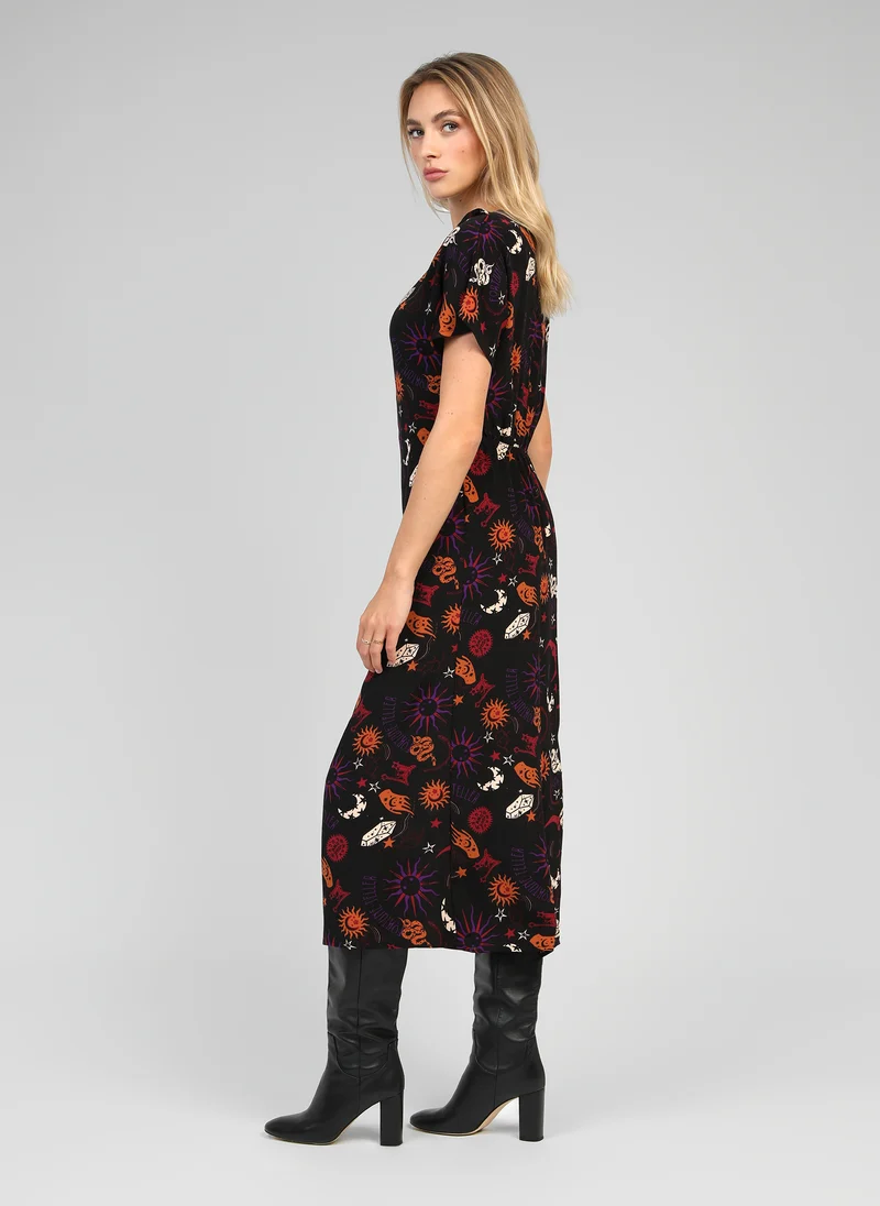 ROBE MIDI MALORA boheme noir
