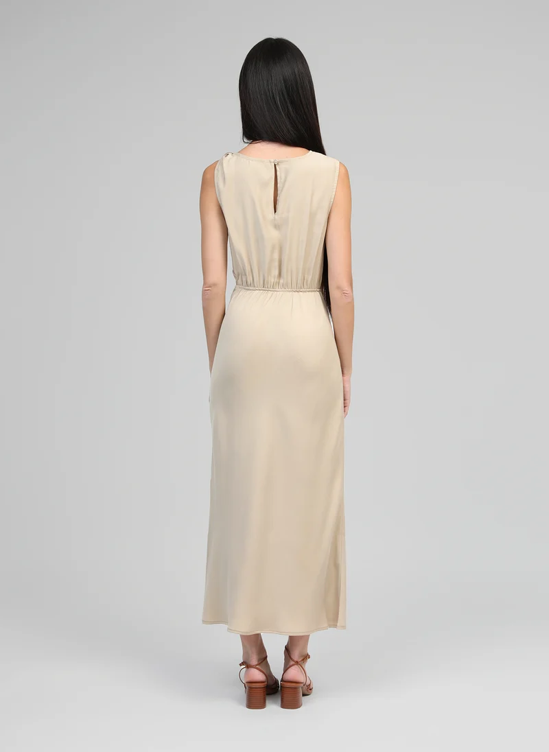 ROBE MIDI MIRKA beige