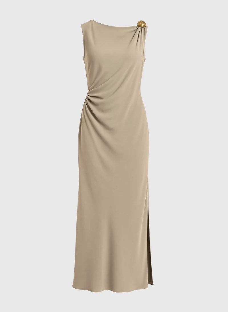 ROBE MIDI MIRKA beige