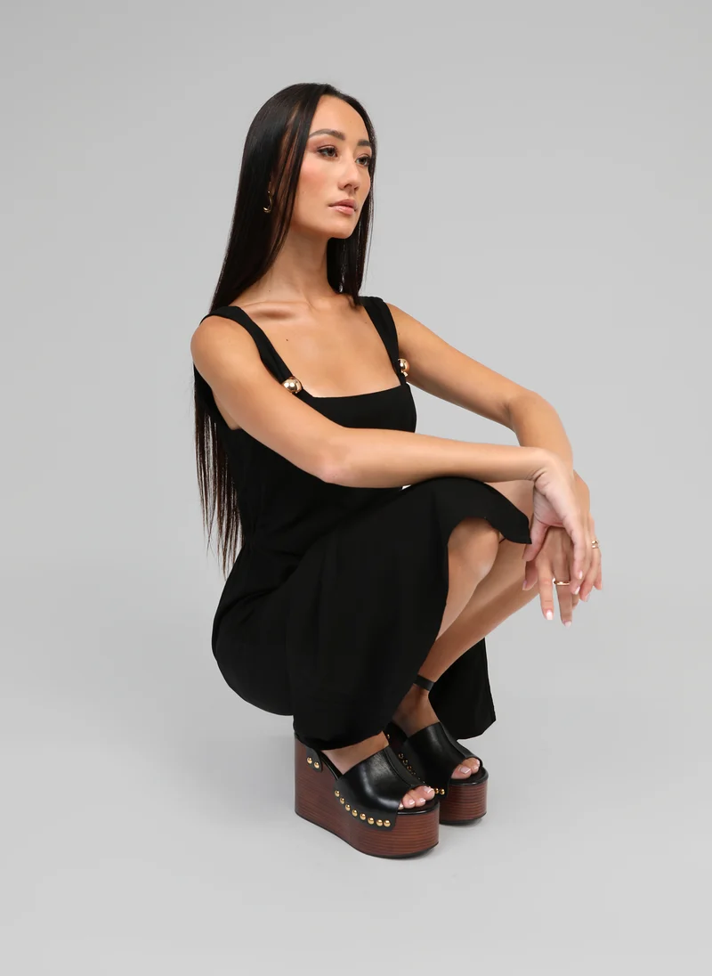 ROBE MIDI MANILA noir
