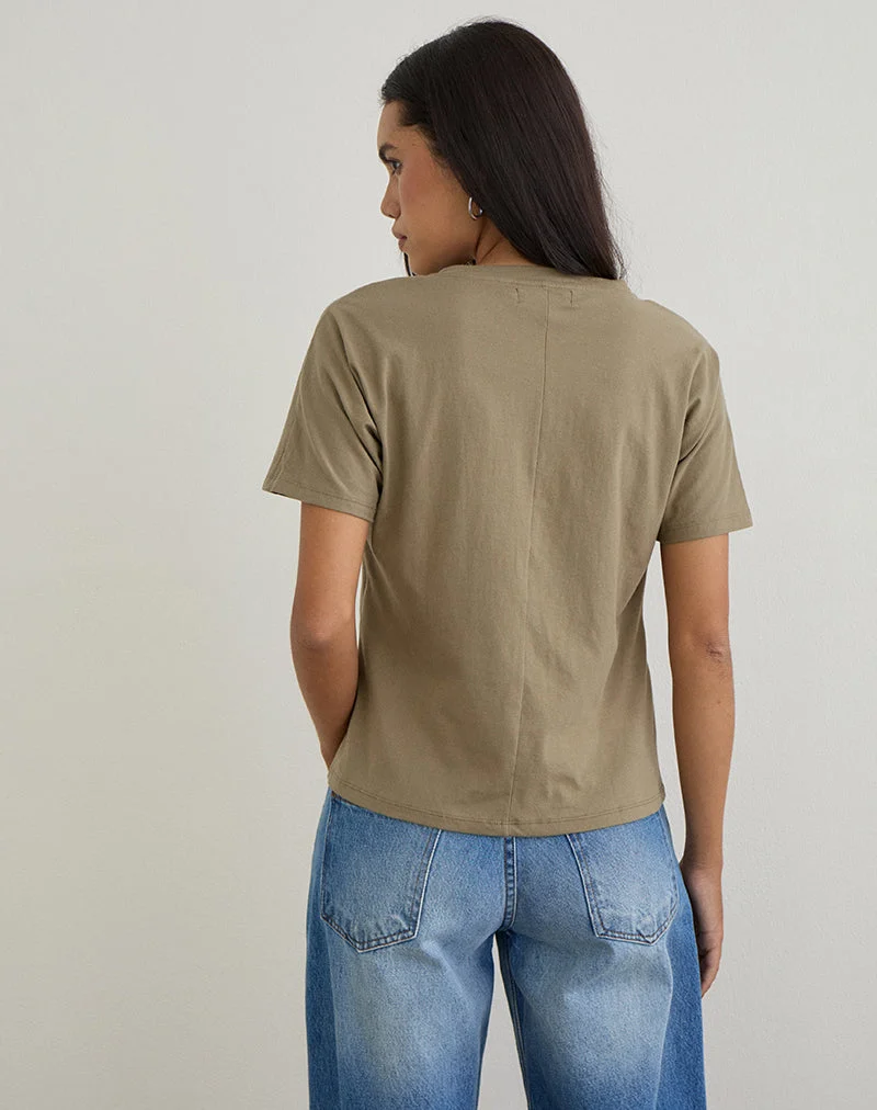 Top Viman en jersey kaki