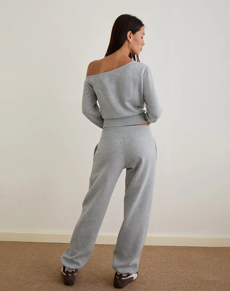Pantalon de jogging surdimensionné Epsie en gris marron