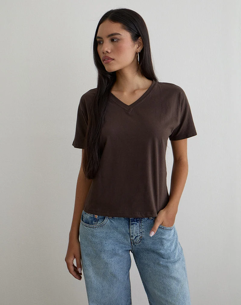 Top Viman en jersey chocolat