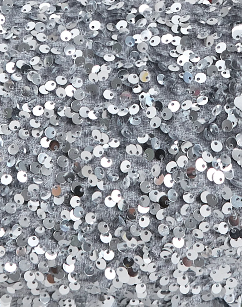 Sac hobo à paillettes en argent